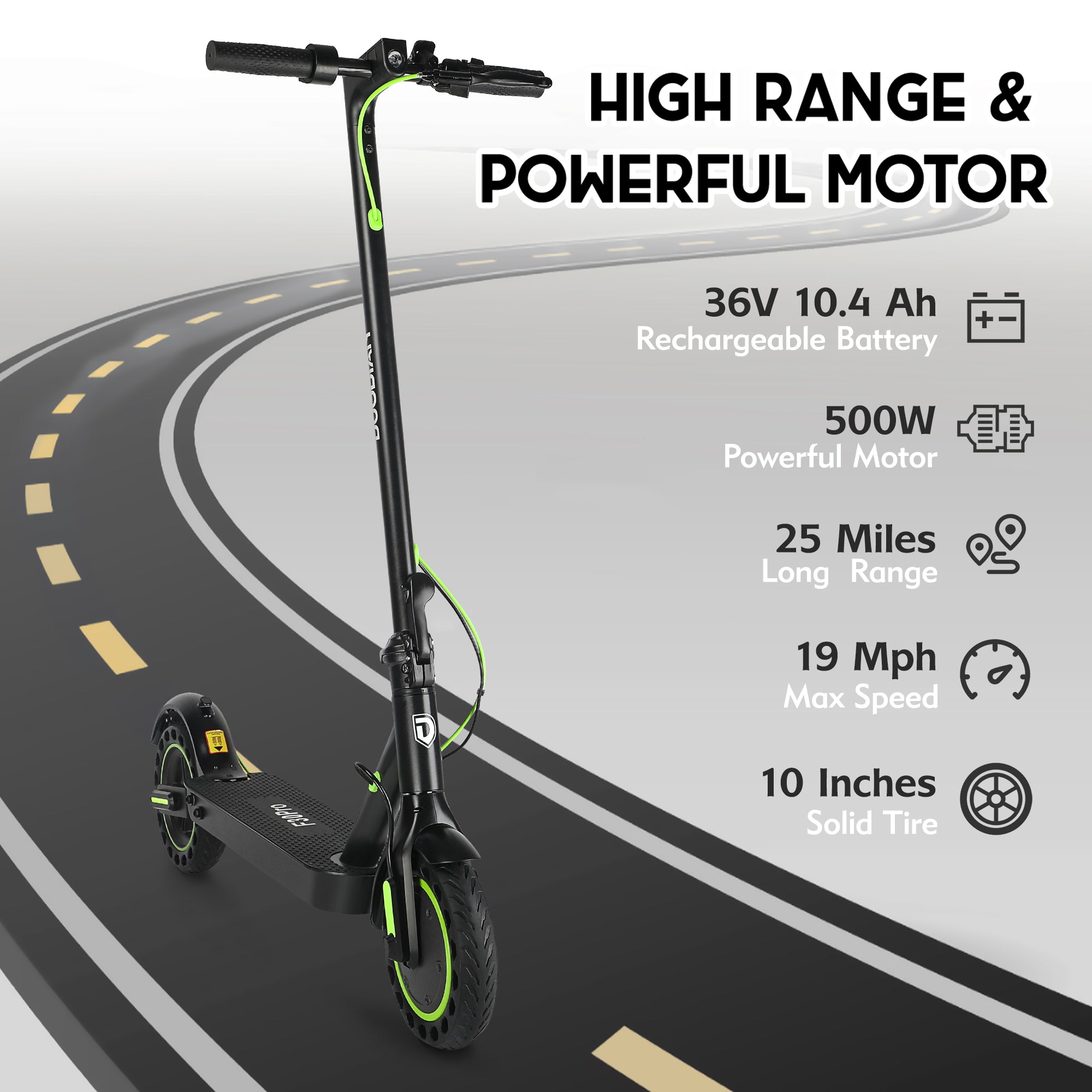 DuoDian F30Pro dual rear spring shock absorbers for smooth riding