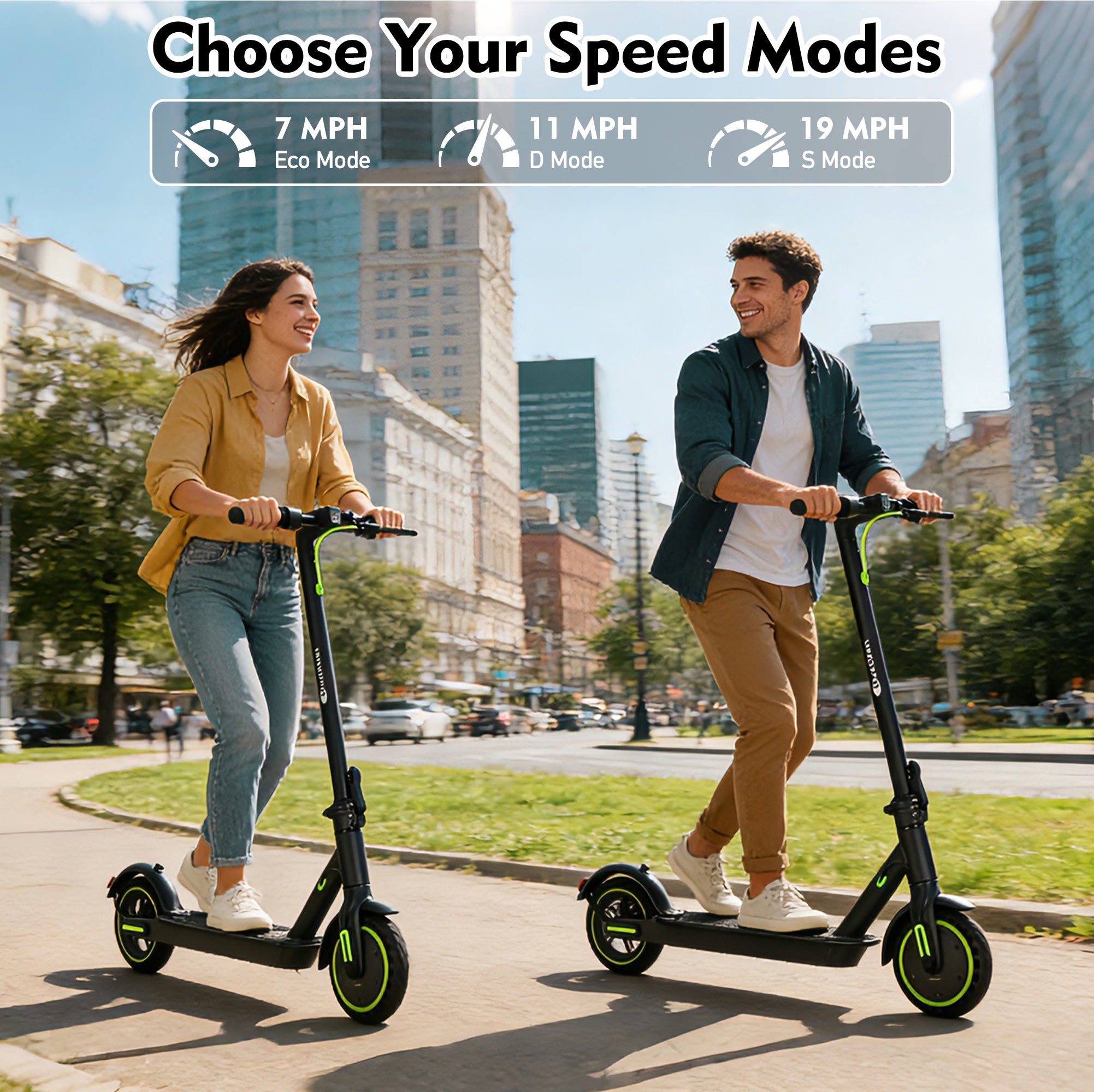 DuoDian F20 LED headlight and front reflector for visibility