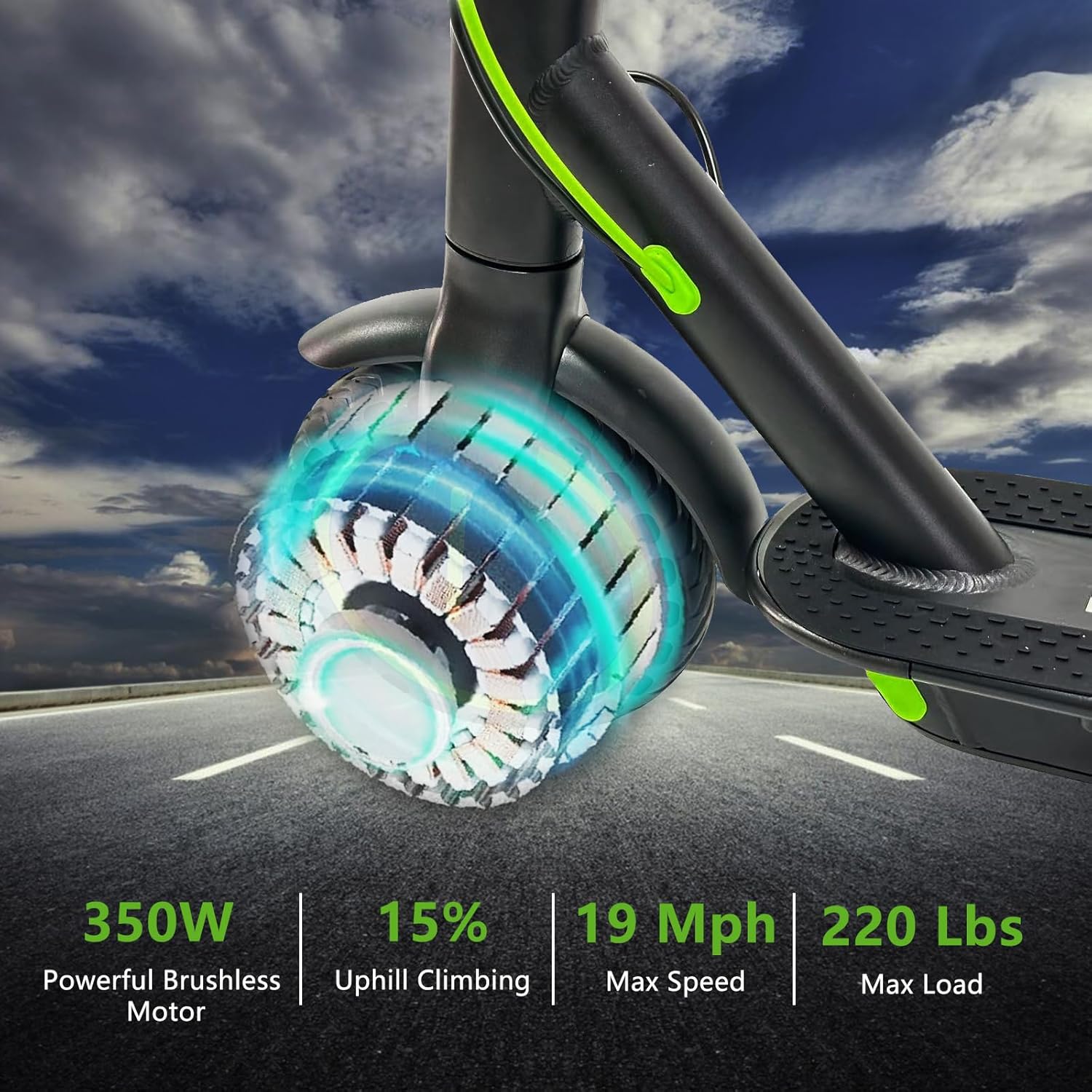 Electric Scooter for Adults,Folding E Scooter with 350W/500W Motor 19Mph Top Speed 18 Miles Long Range,Commuting Motorized Kick Scooters