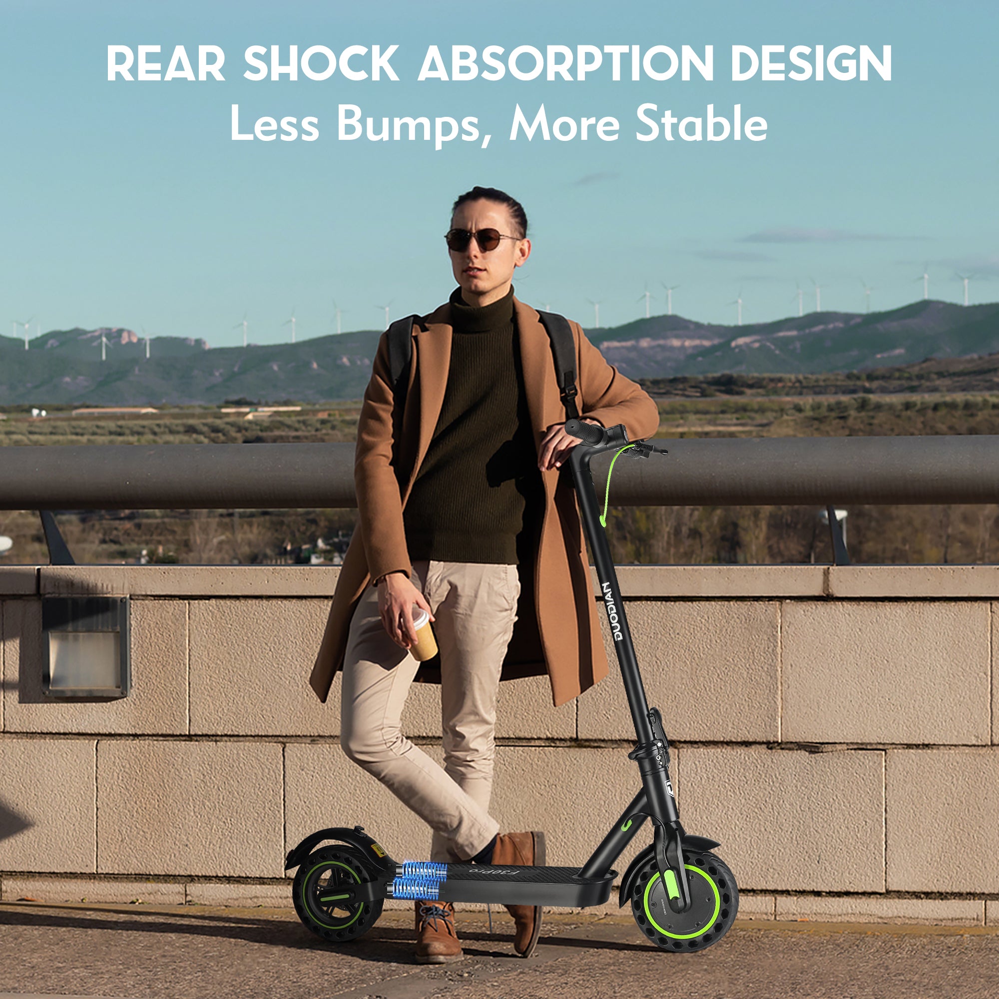 DuoDian F30Pro specs overview 500W 19 MPH 20-mile range