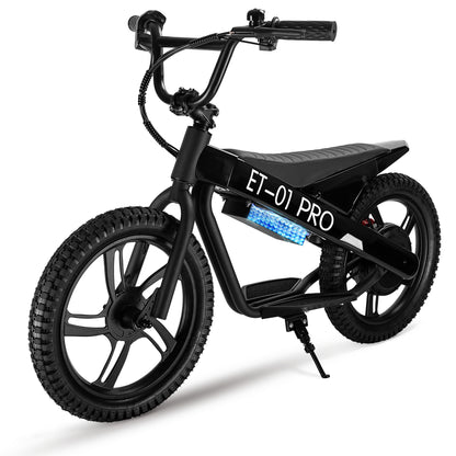 DuoDian ET-01 PRO Kids Electric Bike 350W 16" for Youth Riders, up to 15.5 MPH, 10 Miles Range