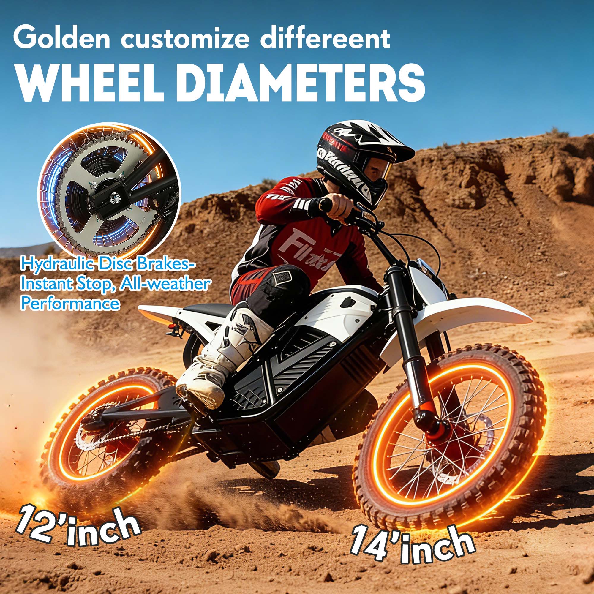 DuoDian 3500W Electric Dirt Bike for Teens & Adults