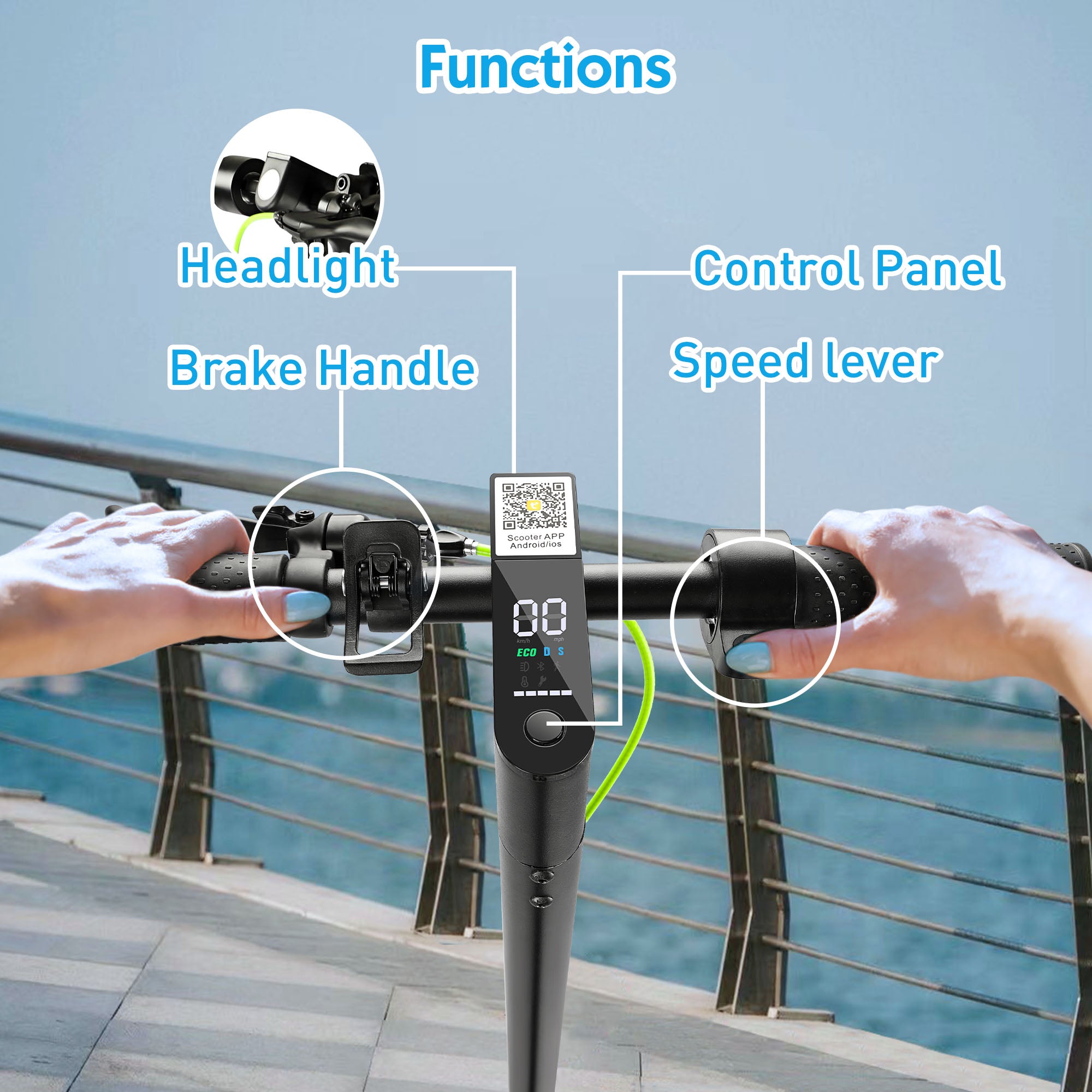 DuoDian F30ULTRA Electric Scooter for Adults, 500W Motor, 19 MPH, 31 Miles Range, 10" Tires