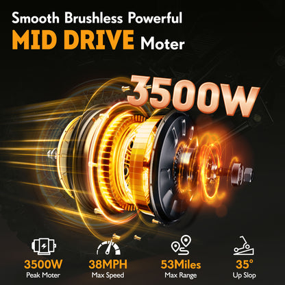 DuoDian 3500W Electric Dirt Bike for Teens & Adults