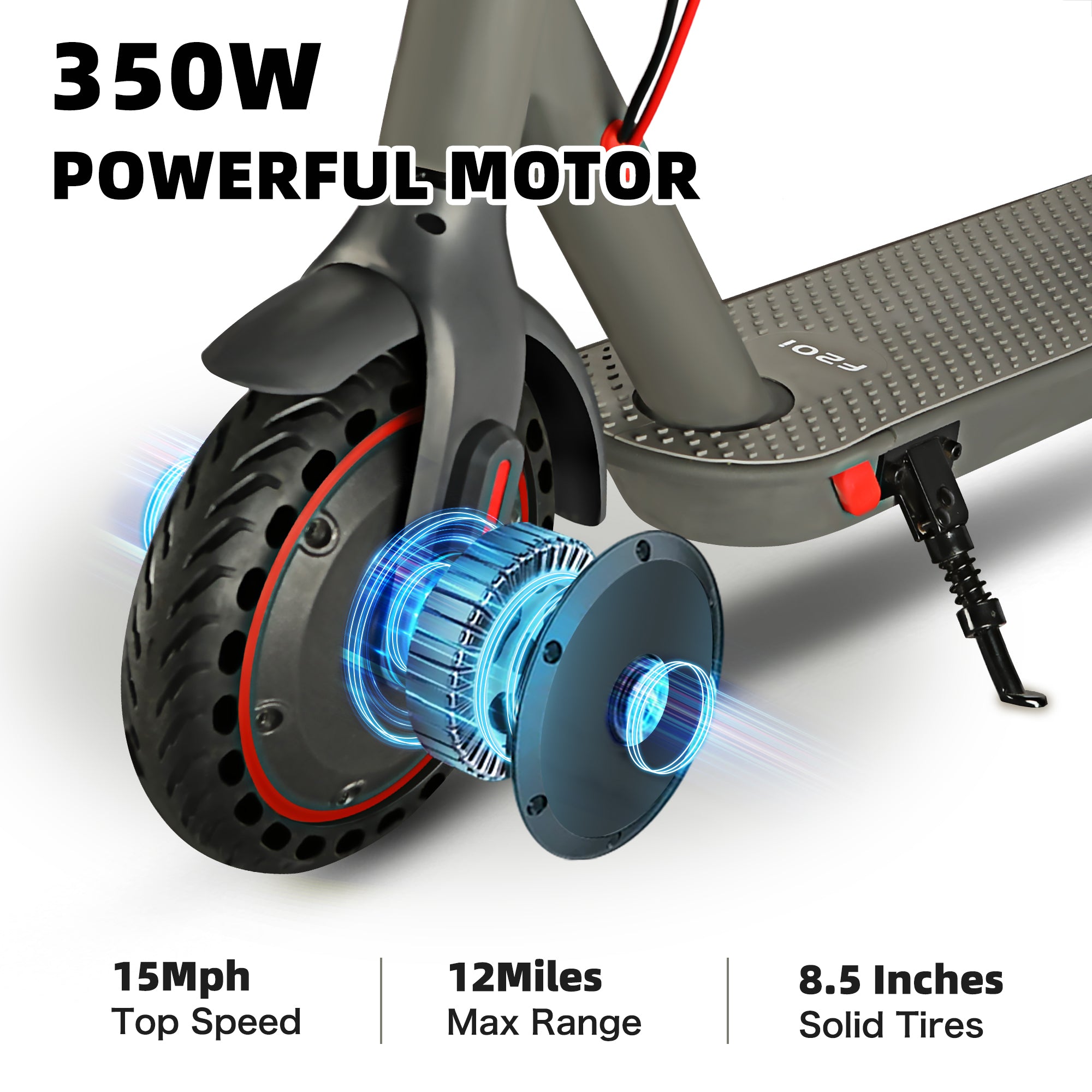 DUODIAN F20i Electric Scooter for Adults, 350W Motor, 15 MPH, 10 Miles Range, 8.5" Pneumatic Tires