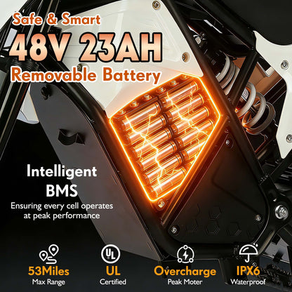 DuoDian 3500W Electric Dirt Bike for Teens & Adults