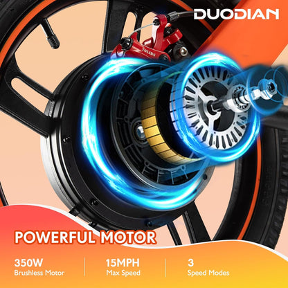 DuoDian 350W Kids Electric Motorcycle 16"