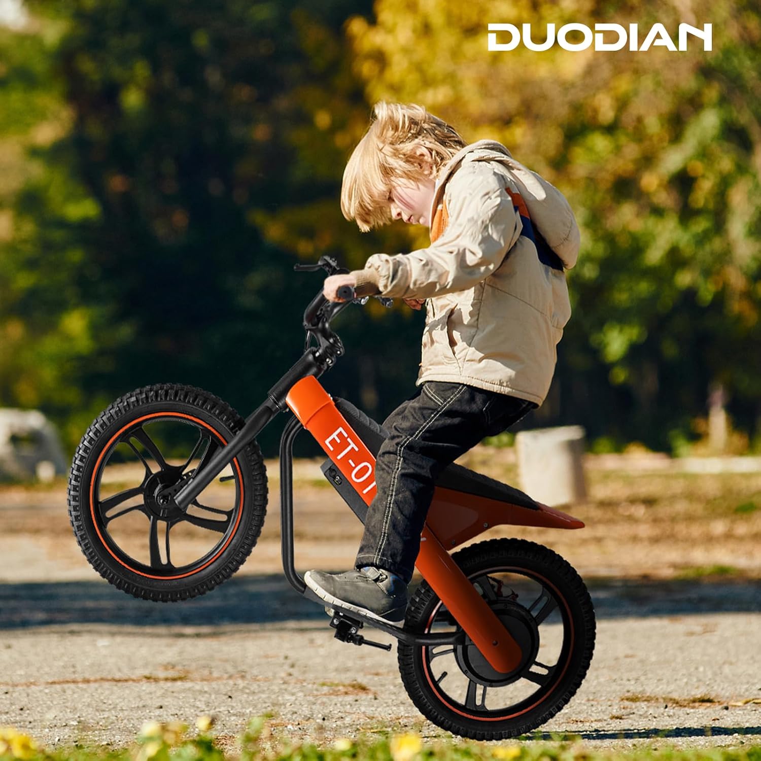 Electric Bike for Kids,Electric Dirt Bike,350W Motor Electric Motorcycle - Up to 15Mph & 15 Miles Range,16" Tires Electric Balance Bike for Boys & Girls Ages 6 and Up(Orange - 36V 7.8Ah Ship From US)