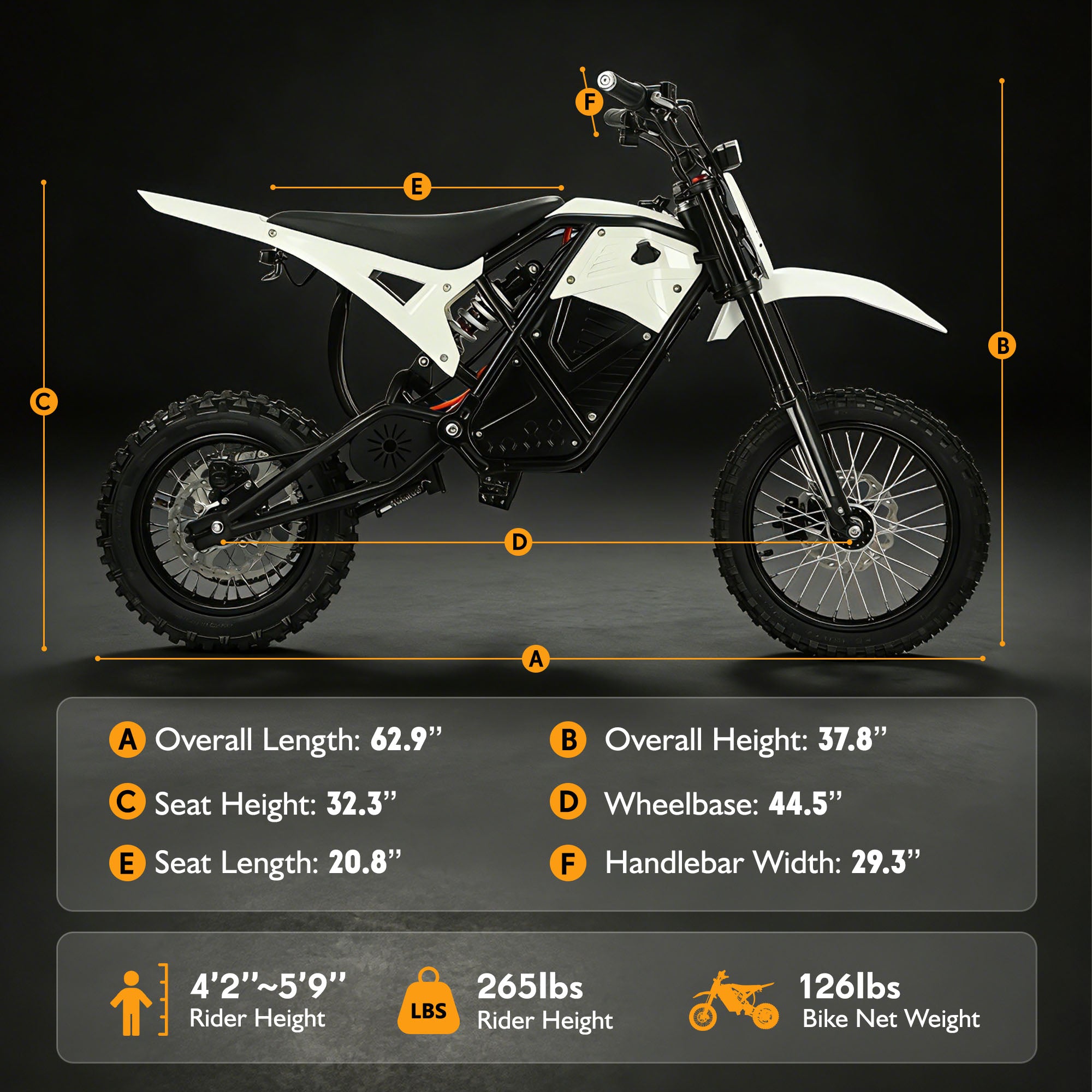 DuoDian 3500W Electric Dirt Bike for Teens & Adults