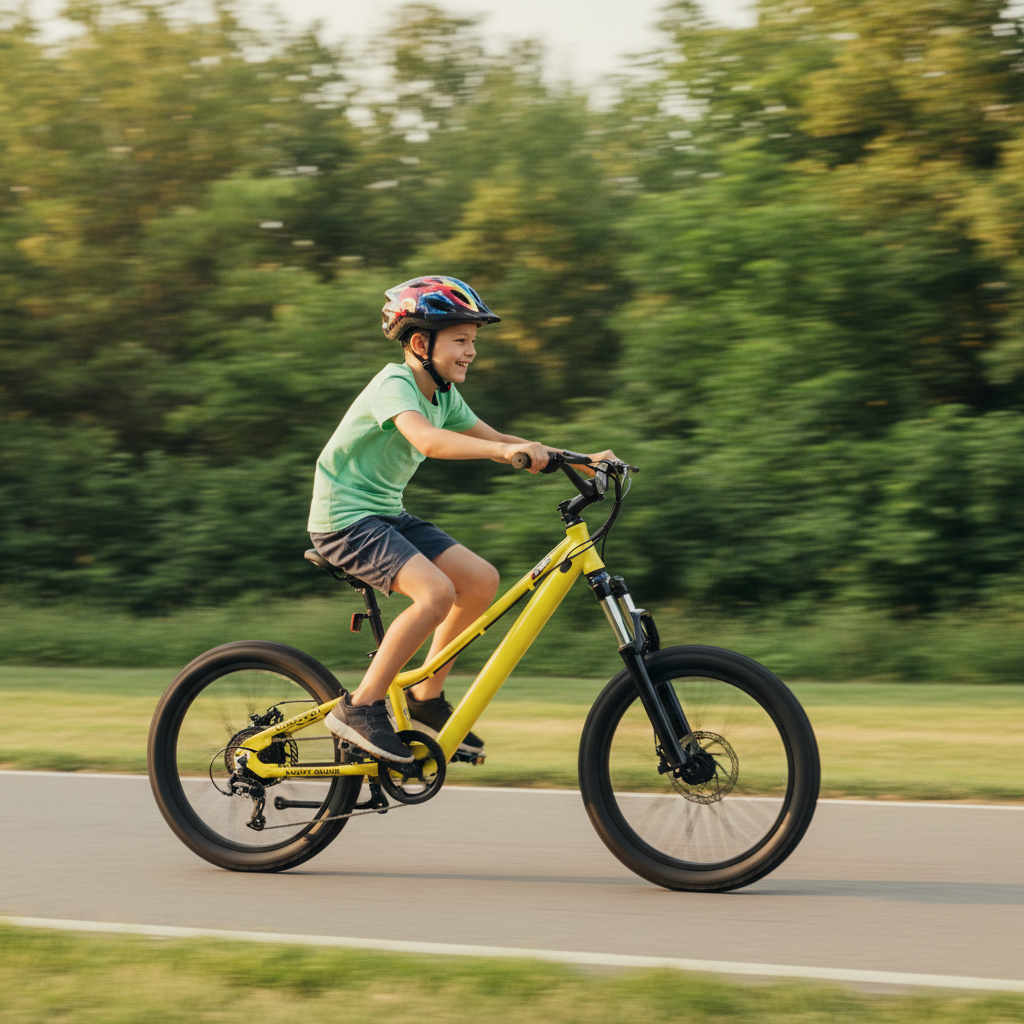 DuoDian Kids Electric Bike 350W 20" - Lifestyle Scene